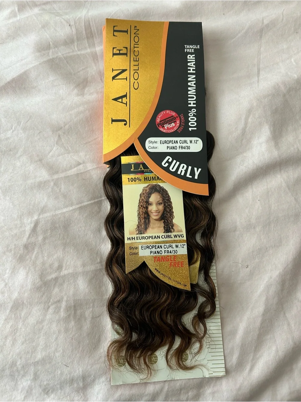 Curly European Wave Human Hair Extensions 12” - Color FR4/30